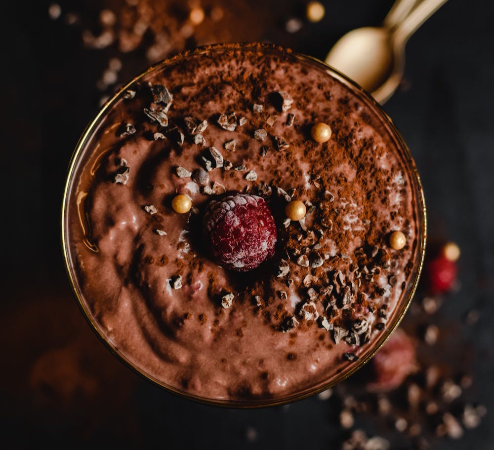 Double Chocolate Banana Smoothie Bowl Proteinrikt Sjokolade Krem Morimi